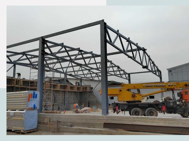 Строительство цехов в Выборге