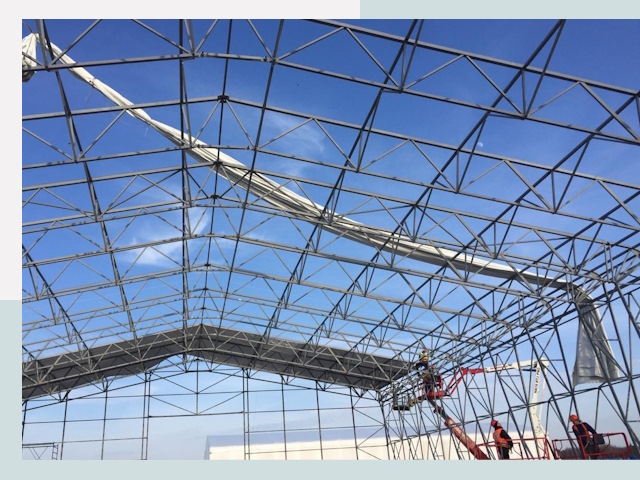 Шатровые ангары от 613 руб. в Выборге и Ленинградской области