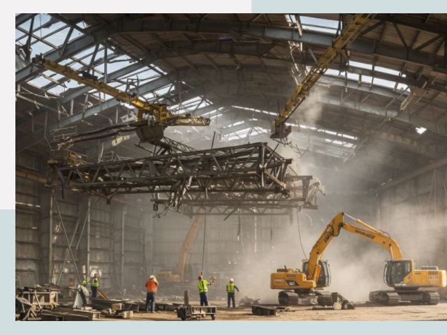 Демонтаж ангаров в Выборге от 613 руб. за м²