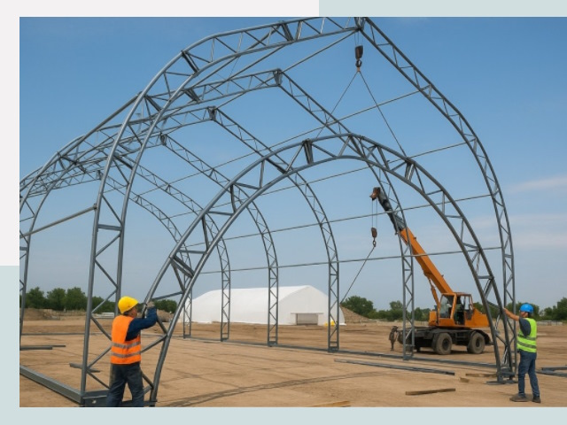 Монтаж ангаров в Выборге от 613 руб. - Надежно и быстро