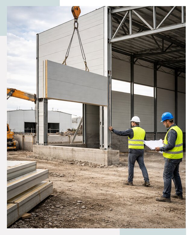 Склад из сэндвич панелей под ключ в Выборге от 9710 р. | СтальСтрой-Вбр